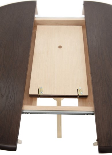 Кухонный раздвижной стол Леонардо-1 исп. Круг 900, тон 8 (Морилка/Эмаль) в Орске - изображение 4