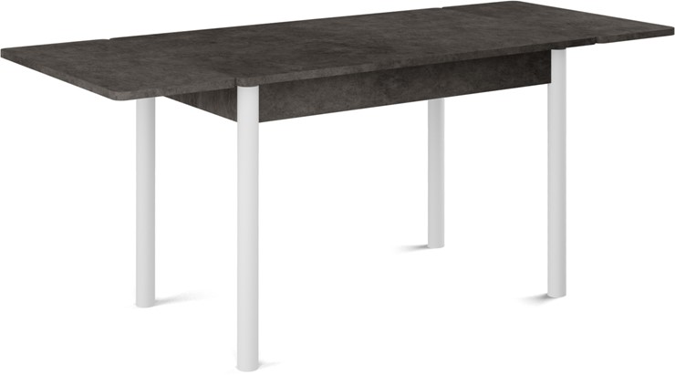Раздвижной стол Милан-2 EVO, ноги белые, серый камень в Бузулуке - изображение 1