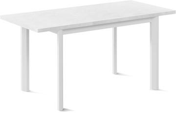 Раздвижной стол Нагано-1L (ноги металлические белые, белый цемент) в Бузулуке - предосмотр 1