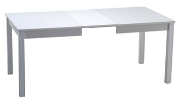 Раздвижной стол Нагано-2 стекло белое opti (хром-лак) в Орске - предосмотр 1