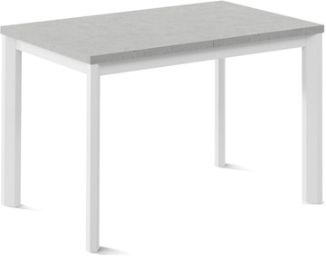 Раздвижной стол Нагано-2L (ноги металлические белые, светлый цемент) в Бузулуке