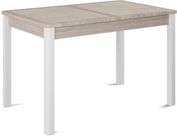Кухонный раздвижной стол Ницца-1 ПЛ (ноги белые, плитка бежевая/лофт) в Бузулуке