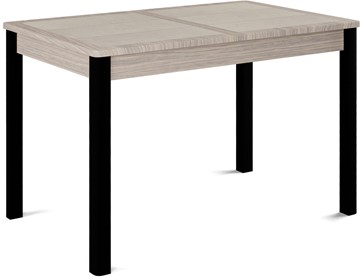Кухонный стол раздвижной Ницца-2 ПЛ (ноги черные, плитка бежевая/лофт) в Орске