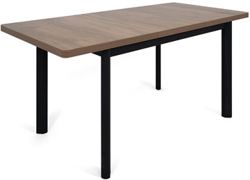 Кухонный раздвижной стол Токио-2L (ноги металлические черные, дуб табако) в Орске - предосмотр 3