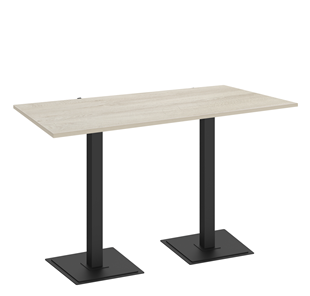 Кухонный обеденный стол SHT-TU5-BS1/Н110 (2 шт.)/ТT 120/80 (черный/дуб беленый) в Орске