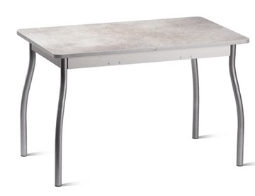 Раздвижной стол Орион.4 1200, Пластик Белый шунгит/Металлик в Орске
