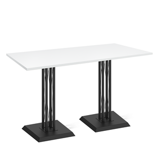 Кухонный стол SHT-TU6-BS2/Н110 (2 шт.)/ТT 120/80 (черный/белый шагрень) в Орске