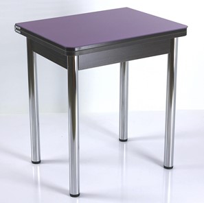 Кухонный пристенный стол СПА-01 СТ2, венге ЛДСП/стекло фиолетовый/39 прямые трубки хром в Бузулуке