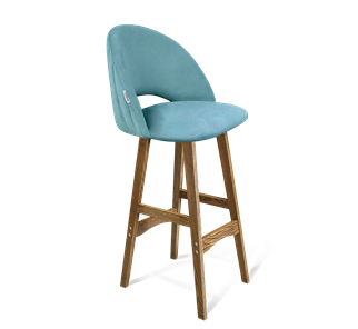 Барный стул SHT-ST34-1 / SHT-S65 (голубая пастель/дуб брашированный коричневый) в Бузулуке