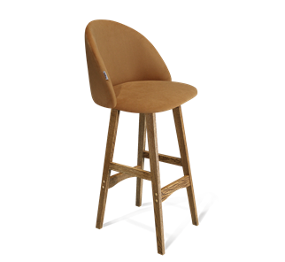 Барный стул SHT-ST35 / SHT-S65 (горчичный/дуб брашированный коричневый) в Орске