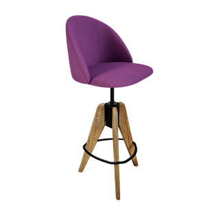 Барный стул SHT-ST35 / SHT-S92 (ягодное варенье/браш.коричневый/черный муар) в Орске