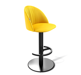 Барный стул SHT-ST35-1 / SHT-S137 (имперский жёлтый/стальной/черный муар) в Орске