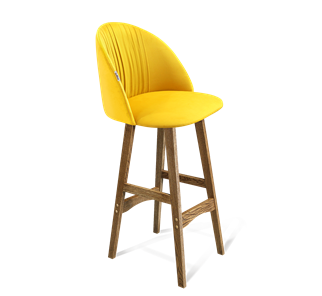 Барный стул SHT-ST35-1 / SHT-S65 (имперский жёлтый/дуб брашированный коричневый) в Орске