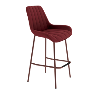 Барный стул SHT-ST37 / SHT-S29P (рубиновое вино/медный металлик) в Орске