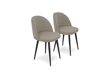 Комплект из 2-х обеденных стульев Лайт бежевый черные ножки в Бузулуке