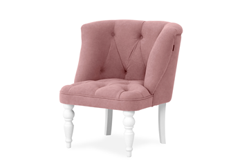 Мягкое кресло Бриджит розовый ножки белые в Орске