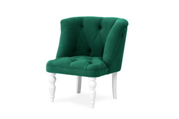 Мягкое кресло Бриджит зеленый ножки белые в Бузулуке