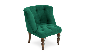 Мягкое кресло Бриджит зеленый ножки коричневые в Орске