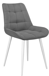 Обеденный стул 206М, микровелюр B22 grey, ножки белые в Бузулуке