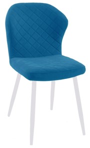 Кухонный стул 239 синий, ножки белые в Бузулуке