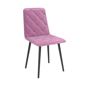 Обеденный стул Антика, велюр тенерифе розовый/Цвет металл черный в Орске