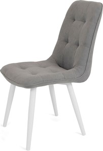Обеденный стул Бакарди, ноги белые круглые R32/велюр T180 Светло-серый в Бузулуке