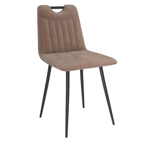 Обеденный стул Брандо, велюр тенерифе хумус/Цвет металл черный в Бузулуке