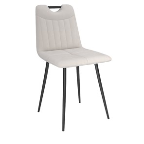 Обеденный стул Брандо, велюр тенерифе крем/Цвет металл черный в Бузулуке