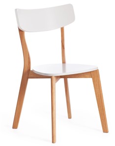 Обеденный стул Claire, дерево гевея/МДФ 48x49,5x81,5 Белый/натуральный (2 шт) арт.15113 в Бузулуке