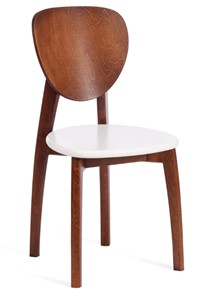 Обеденный стул Diamante, жесткое сидение бук, 42х42х85, коричневый/белый арт.19897 в Орске