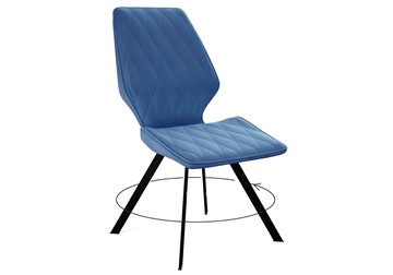 Мягкий стул DikLine 243 поворотный B8 BLUE, ножки черные в Бузулуке