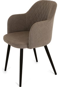 Кухонный стул Эспрессо-1, ноги черные круглые XL (R32)/велюр T173 Капучино в Орске - предосмотр