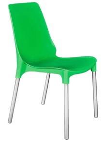 Обеденный стул GENIUS (mod 75) 46x56x84 зеленый/ножки хром арт.19668 в Бузулуке