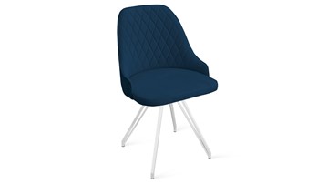 Обеденный стул Гранд К4 (Белый матовый/Велюр Confetti Blue) в Орске