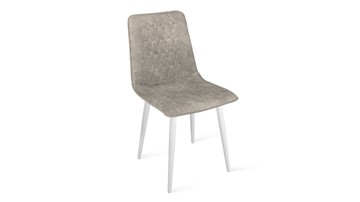 Обеденный стул Хьюго К1С (Белый матовый/Микровелюр Wellmart Dark Beige) в Орске