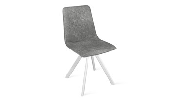 Кухонный стул Хьюго К2 (Белый матовый/Микровелюр Wellmart Silver) в Бузулуке