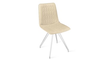 Обеденный стул Хьюго К4 (Белый матовый/Велюр Confetti Cream) в Орске