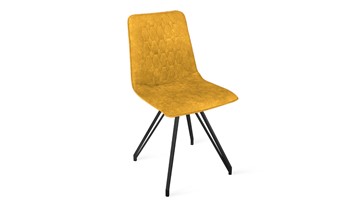 Кухонный стул Хьюго К4 (Черный муар/Микровелюр Wellmart Yellow) в Орске