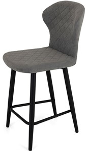 Кухонный стул Марио полубарный(Светло-серый Т180/ноги черные) в Орске