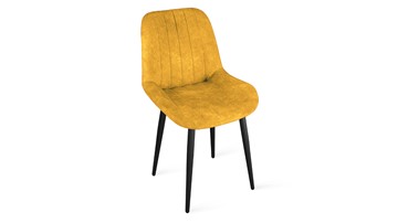 Обеденный стул Марвел Исп. 2 К1С (Черный муар/Микровелюр Wellmart Yellow) в Орске