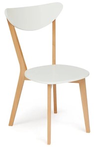Кухонный стул MAXI (Макси), бук/МДФ 86x48,5x54,5 Белый/Натуральный Бук арт.19584 в Орске