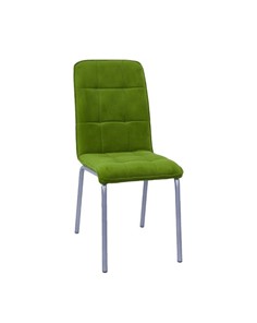 Обеденный стул Премьер  квадрат зеленый С166 (под хром) в Бузулуке