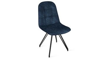 Кухонный стул Райс К4 (Черный муар/Микровелюр Wellmart Blue) в Орске