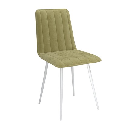 Обеденный стул Тахо, велюр тенерифе нефрит/Цвет металл белый в Бузулуке - изображение
