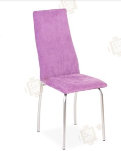 Кухонный стул Волна, каркас металл хром, инфинити фиолетовый в Орске