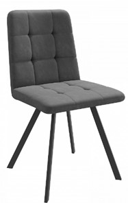 Обеденный стул Dikline 281 PRO B28 ANTRACITE, ножки черные, микровелюр в Бузулуке