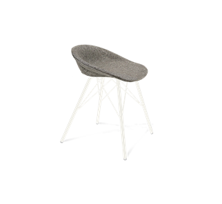 Обеденный стул SHT-ST19-SF1 / SHT-S37 (коричневый сахар/белый муар) в Бузулуке