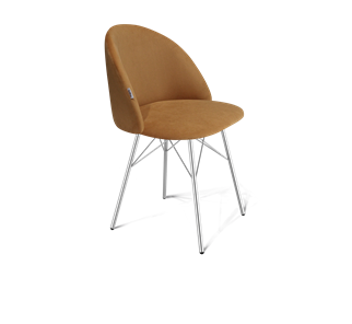 Обеденный стул SHT-ST35 / SHT-S64 (горчичный/хром лак) в Орске