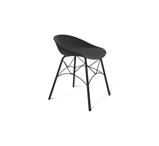 Обеденный стул SHT-ST19/S107 (черный/черный муар) в Орске