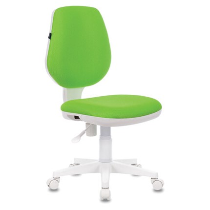Компьютерное кресло Brabix Fancy MG-201W (без подлокотников, пластик белый, салатовое) 532414 в Бузулуке - изображение